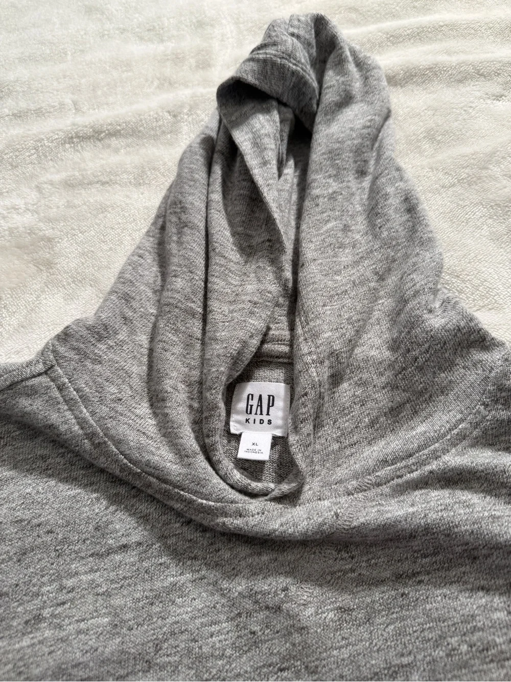 GAP Kids Gray Heathered Knit Pullover Hoodie Sweatshirt Youth XL 12-13